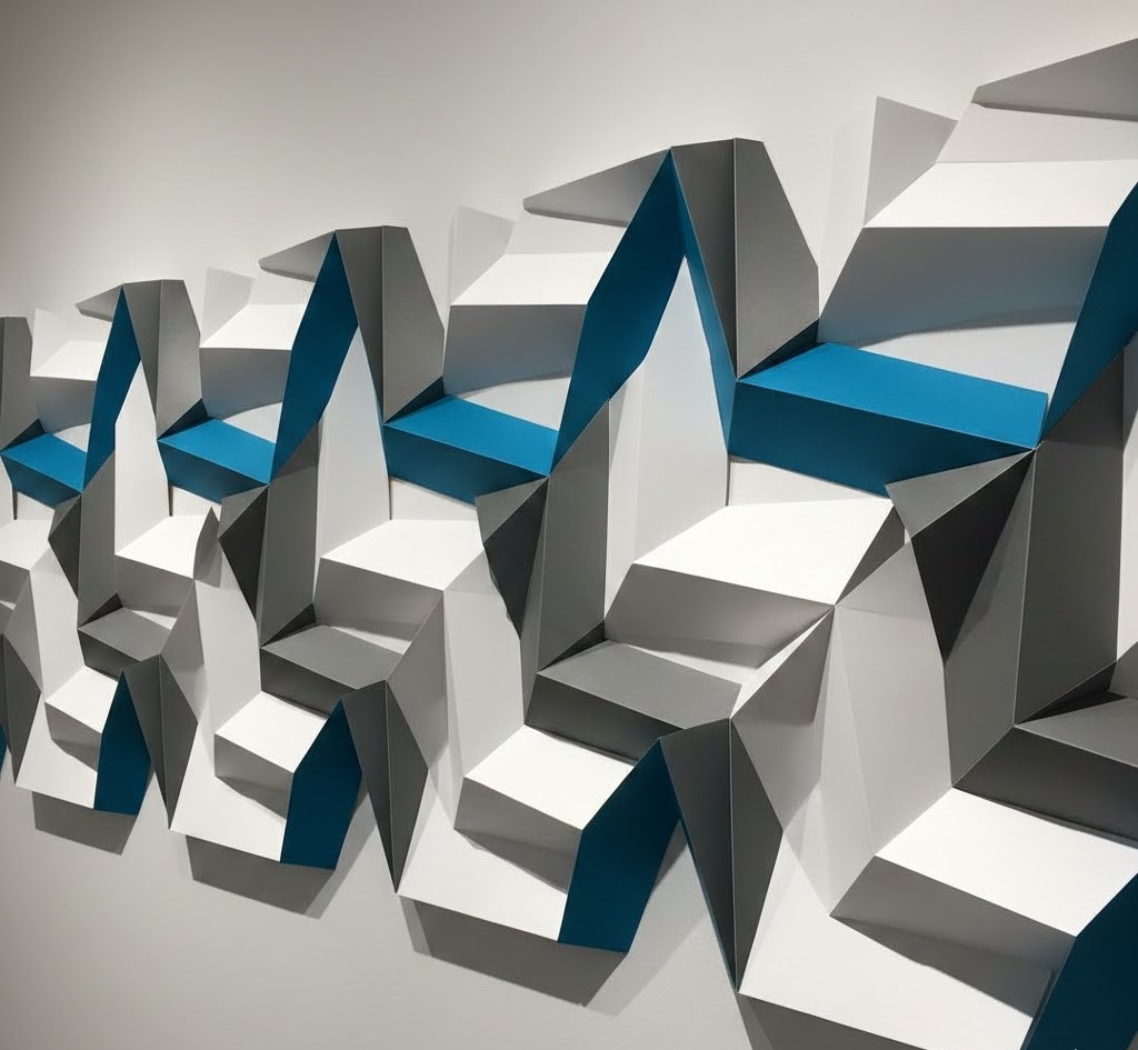 Geometric pattern paper panels