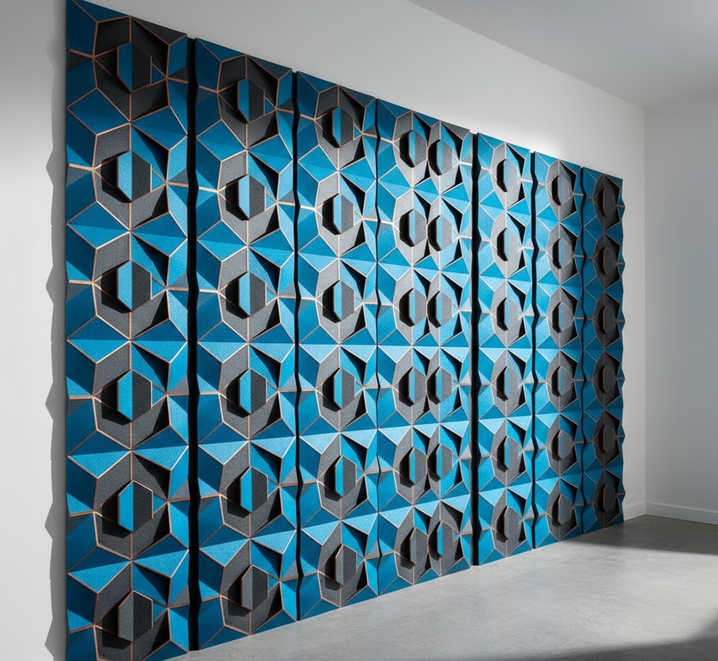 Dimensional paper wall panel installation